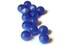 13 12mm Round Blue Vintage Moonglow Lucite Beads Loose Ball Beads Bubblegum Beads